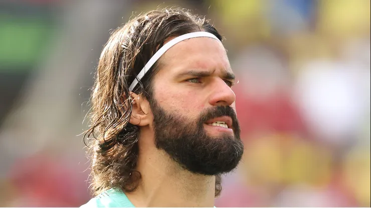 Alisson durante amistoso entre Brasil x Egito