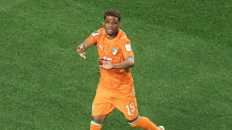 Amad Diallo durante partida inaugural da Copa