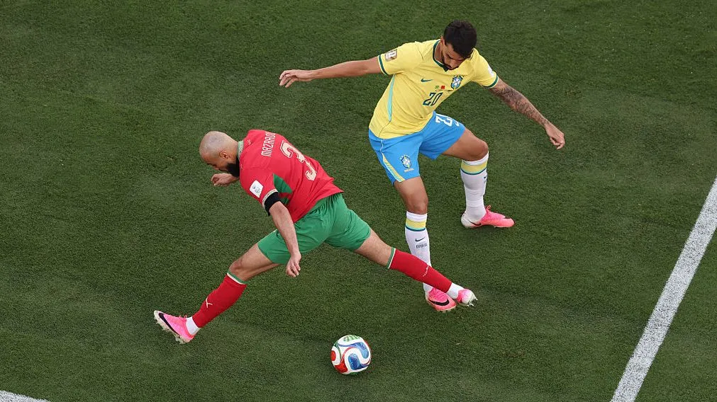 Paquetá contra Marrocos. Foto: Al Bello/Getty Images