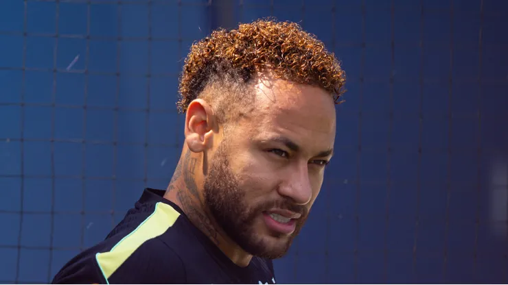 Neymar durante treino em Nova Jersey, nos Estados Unidos.
