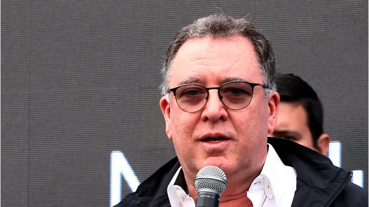 Marcelo Teixeira durante evento no CT Rei Pelé.