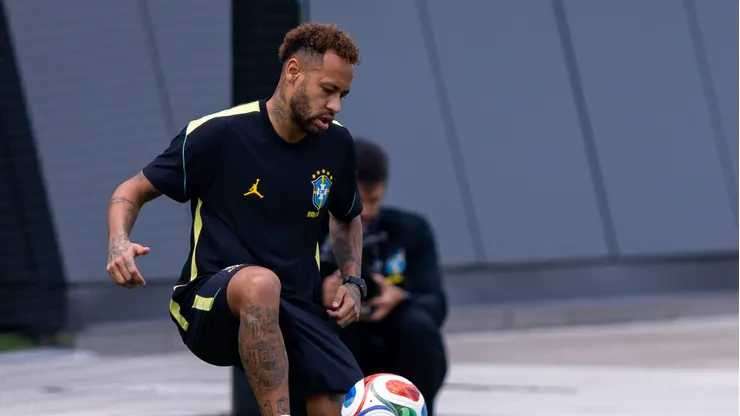 Neymar em treino pela Seleção Brasileira