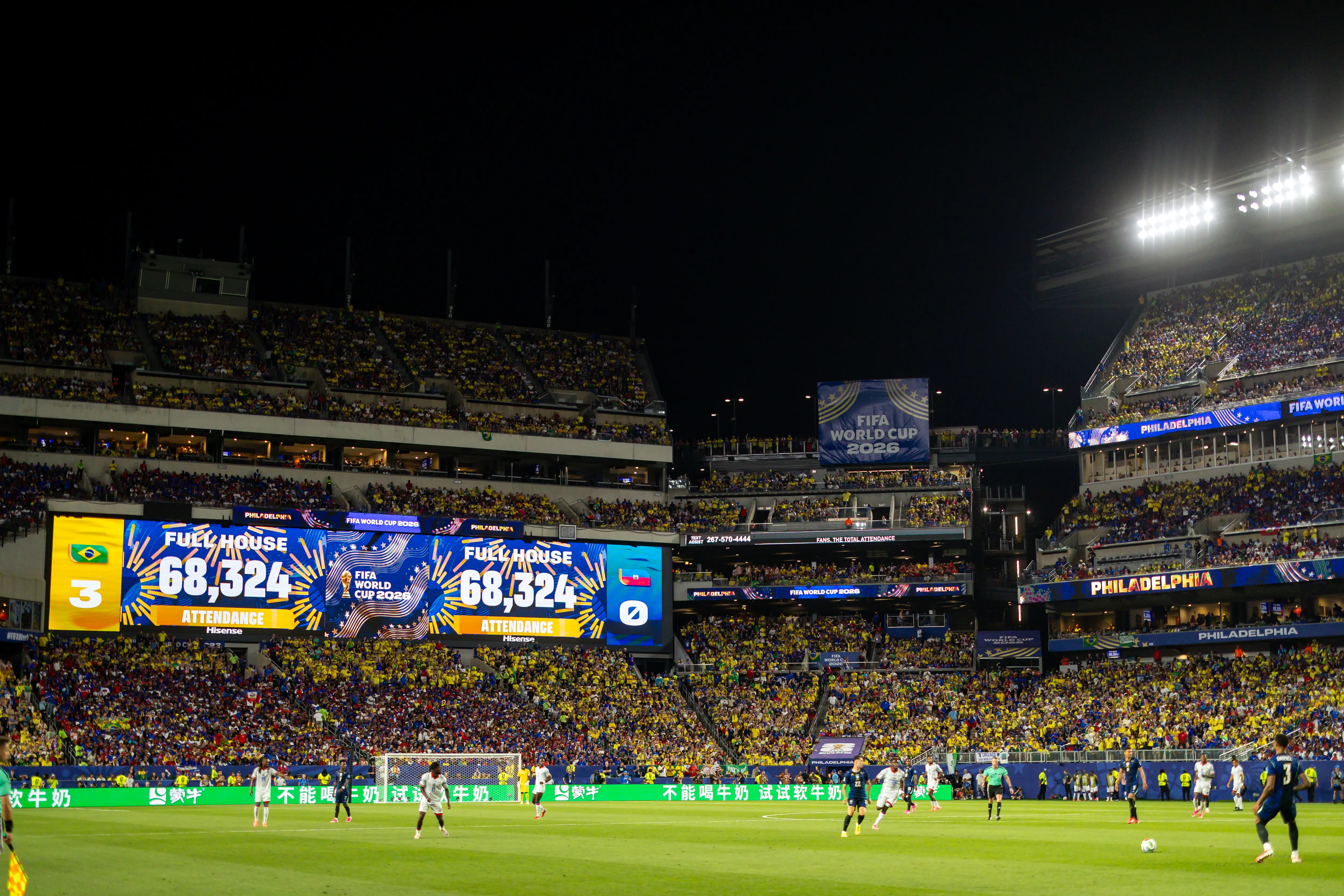 ESTADOS UNIDOS – FILADELFIA – 19/06/2026 – COPA DO MUNDO 2026, BRASIL X HAITI – Publico de 68.324 torcedores durante partida entre Brasil e Haiti no estadio Filadelfia pelo campeonato Copa Do Mundo 2026. Foto: Rodolfo Buhrer/AGIF