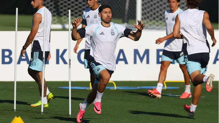 Montiel em treino da Argentina. (Photo by Alejandro Pagni/Getty Images)