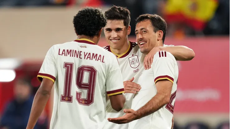 Seleção da Espanha. (Photo by Alex Caparros/Getty Images)