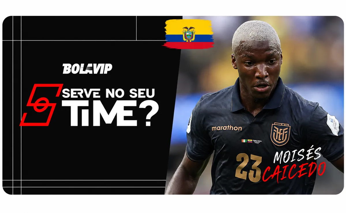 Volante do Equador custa R$ 640 milhões e torcedores debatem Moisés Caicedo após empate na Copa
