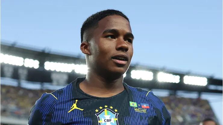 Endrick durante o jogo contra o Haiti