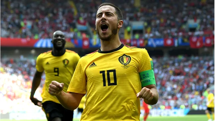 Hazard brilhou na geração de ouro da Bélgica na Copa de 2018 (Photo by Shaun Botterill)