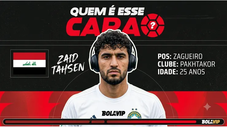 Tahseen virou assunto em jogo na Copa. Foto:Justin Setterfield/Getty Images/Inteligência Artificial com auxílio do Bolavip Brasil.