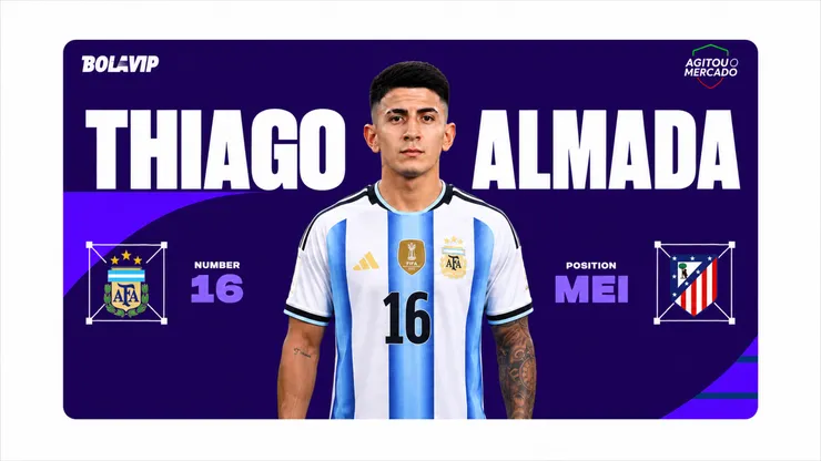 Thiago Almada foi bem na vitória da Argentina. Foto: IMAGO/Gribaudi/ImagePhoto