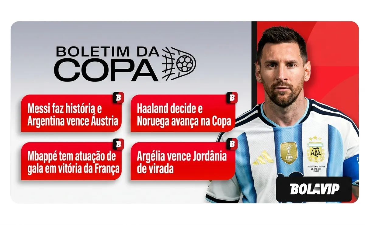 Messi, Mbappé e Haaland dão show e comandam vitórias de suas seleções na Copa; veja resumos