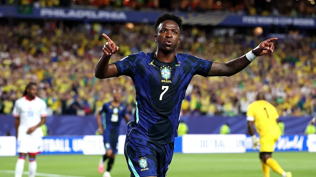 Vinícius Jr é o artilheiro do Brasil na Copa 2026. Foto: Dan Mullan/Getty Images