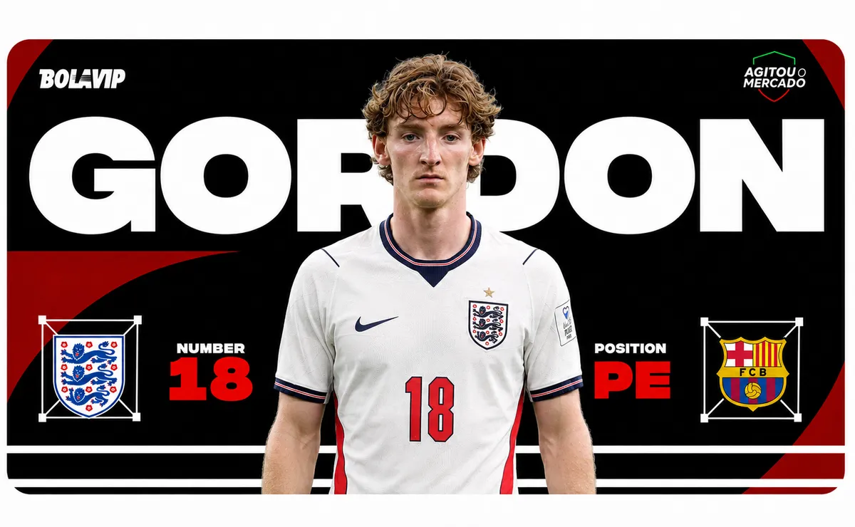 Agitou o mercado: Gordon tem início tímido pela Inglaterra na Copa do Mundo de 2026