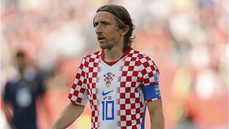 Luka Modrić em Panamá x Croácia. (Photo by Michael Reaves/Getty Images)