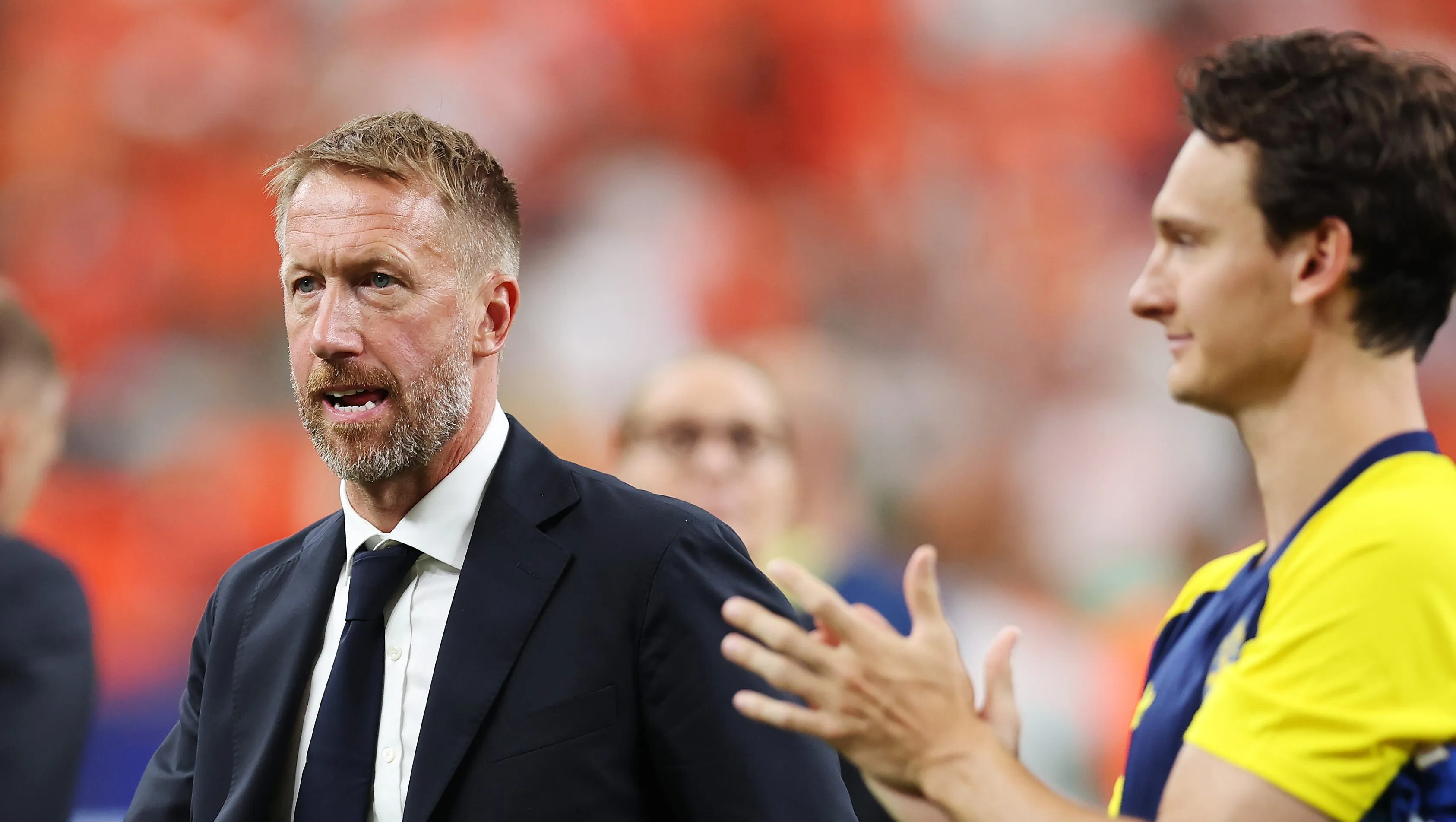 Foto: Molly Darlington/Getty Images – Graham Potter, técnico da Suécia, indica mudanças na equipe.