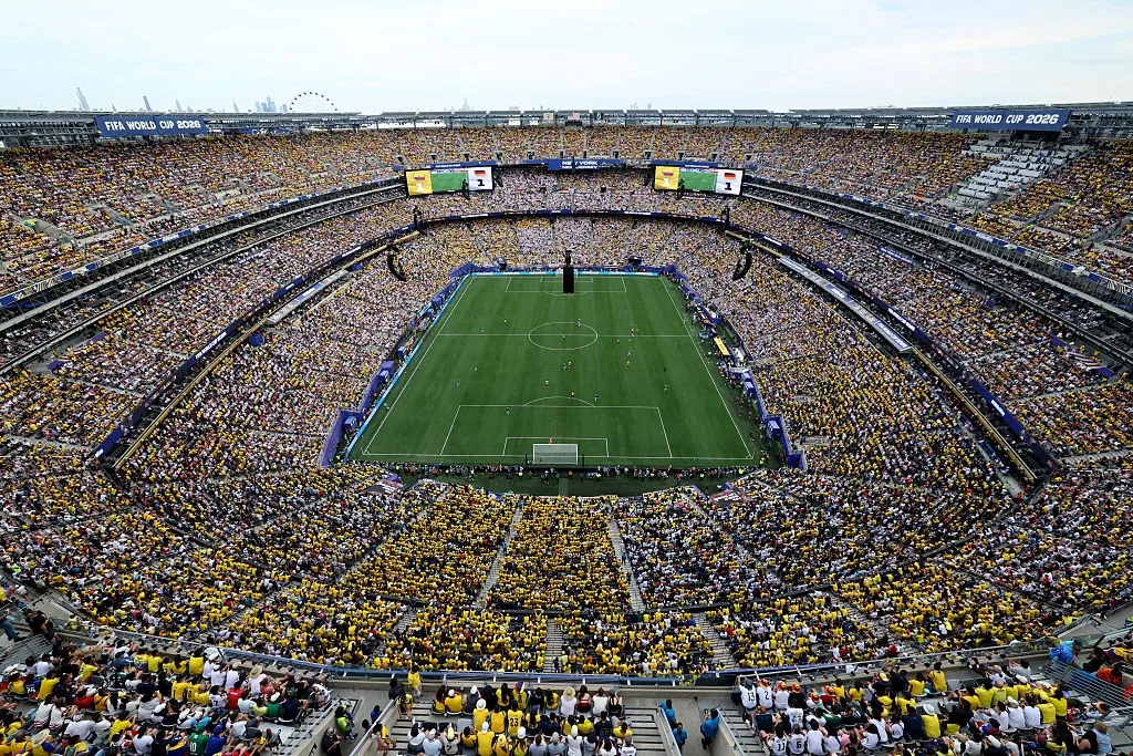 EAST RUTHERFORD, NEW JERSEY – JUNE 25: A general view during the FIFA World Cup 2026 Group E match between Ecuador and Germany at New York New Jersey Stadium on June 25, 2026 in East Rutherford, New Jersey. (Photo by Al Bello/Getty Images)