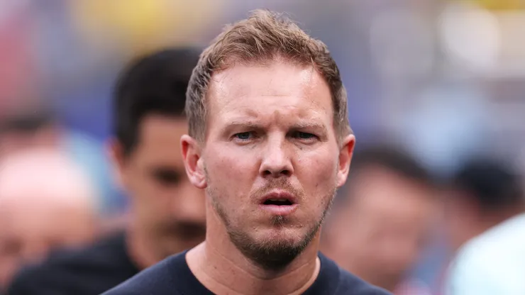 EAST RUTHERFORD, NEW JERSEY - JUNE 25: Julian Nagelsmann, Head Coach of Germany, looks on before the FIFA World Cup 2026 Group E match between Ecuador and Germany at New York New Jersey Stadium on June 25, 2026 in East Rutherford, New Jersey. (Photo by Justin Setterfield/Getty Images)
