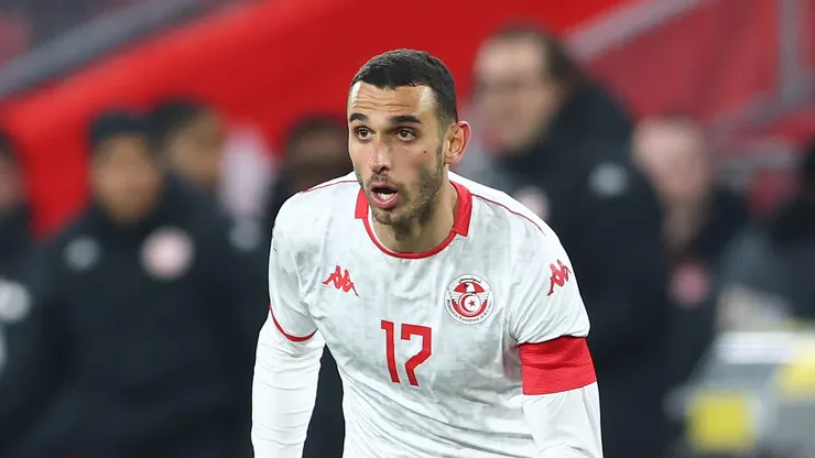 TORONTO, ON - MARCH 31: Ellyes Skhiri #17 of Tunisia dribbles the ball during an International Friendly against Canada at BMO Field on March 31, 2026 in Toronto, Ontario, Canada. (Photo by Vaughn Ridley/Getty Images)