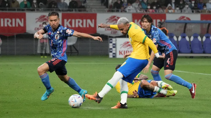 Neymar contra o Japão em 2022. (Photo by Koji Watanabe/Getty Images)