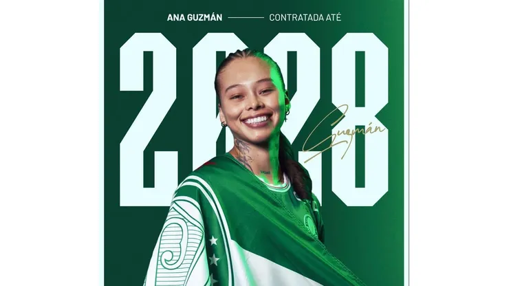 Ana Guzmán, jogadora do Palmeiras. Foto: @palmeirasfeminino/Instagram