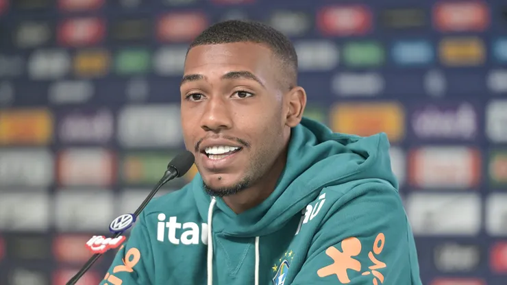 Rayan, atacante do Brasil em coletiva de imprensa