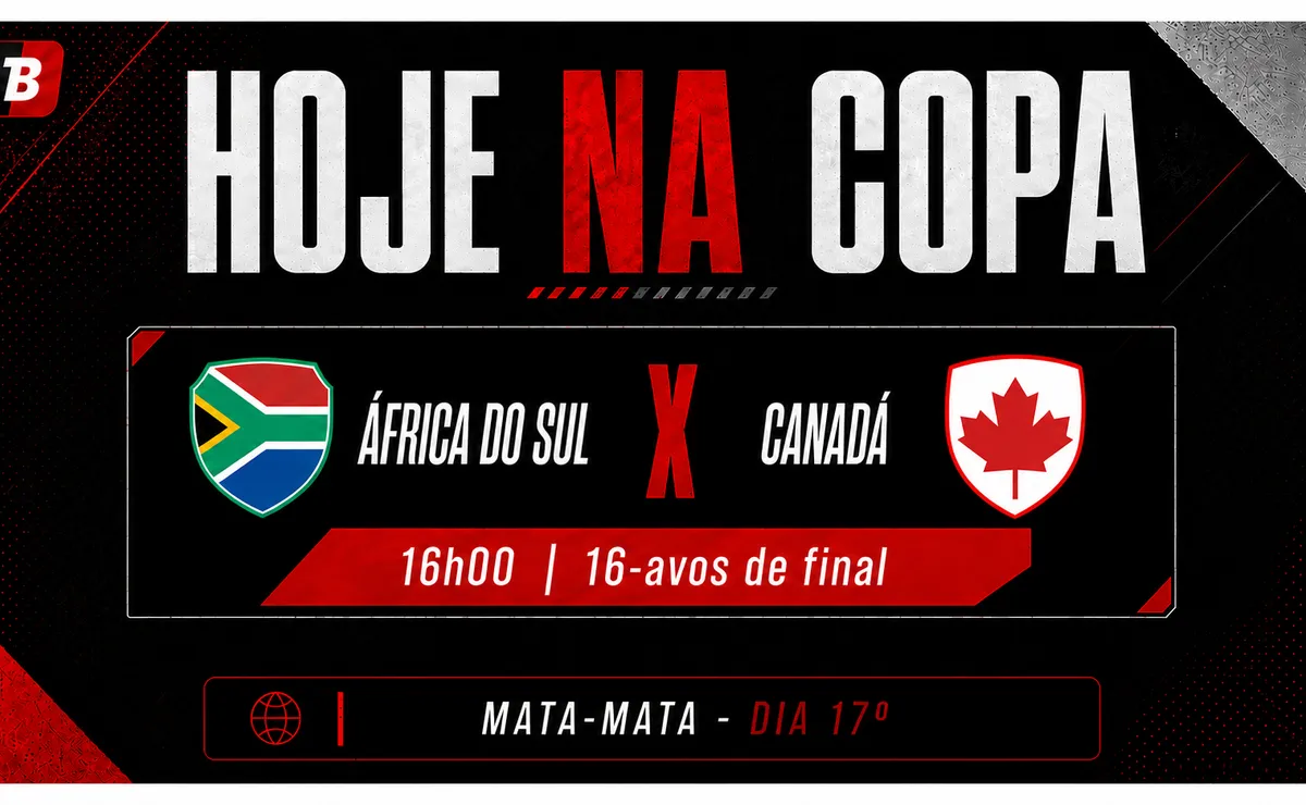 África do Sul x Canadá abre o mata-mata da Copa do Mundo 2026; veja horário e onde assistir
