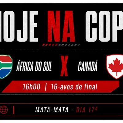 África do Sul e Canadá abrem o mata-mata da Copa