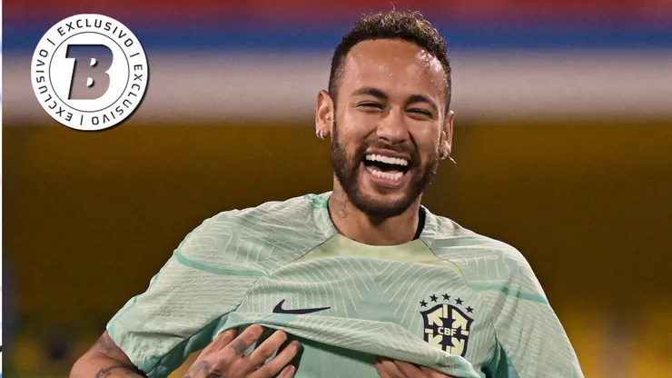 Neymar em treino pela Seleção. Foto: Pedro Vilela/Getty Images