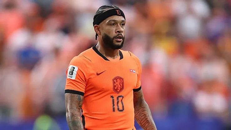 Memphis Depay atuando pela Holanda. (Photo by Francois Nel/Getty Images)