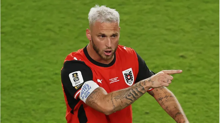 Marko Arnautovic abriu o placar para a Áustria diante da Argélia (Photo by Dean Mouhtaropoulos)