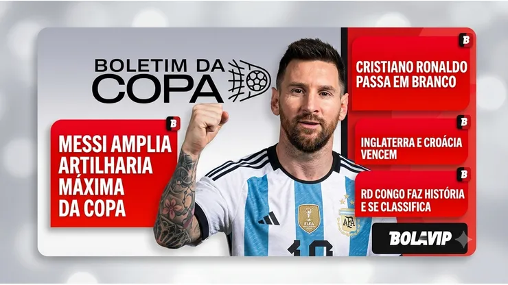 Foto: David Ramos/Getty Images - Imagem feita com auxílio de IA, Messi, atacante da Argentina
