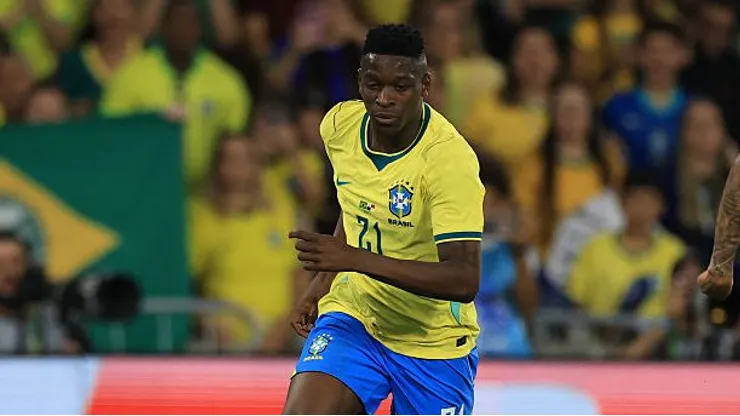 Luiz Henrique domina a bola diante durante o amistoso internacional entre Brasil e Panamá. (Photo by Buda Mendes/Getty Images)