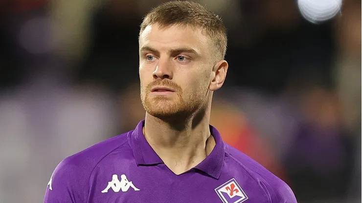 FLORENCE, ITALY - FEBRUARY 28: Lucas Beltran of ACF Fiorentina looks on during the Serie A match between Fiorentina and Lecce at Stadio Artemio Franchi on February 28, 2025 in Florence, Italy. (Photo by Gabriele Maltinti/Getty Images)
