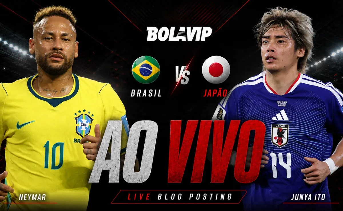 Ao Vivo | Brasil x Japão: acompanhe de graça o jogo em tempo real | Copa do Mundo 2026