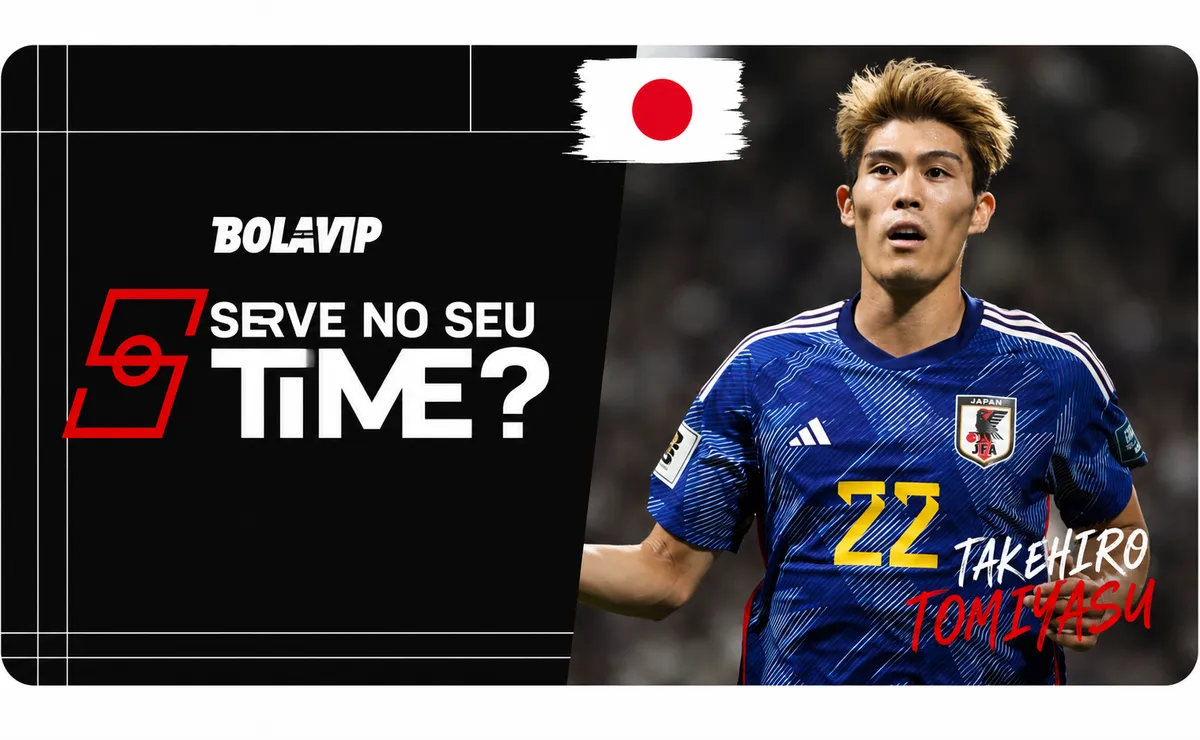 Destaque da defesa do Japão, Tomiyasu custa R$ 29,5 milhões e pode servir para gigantes do Brasileirão
