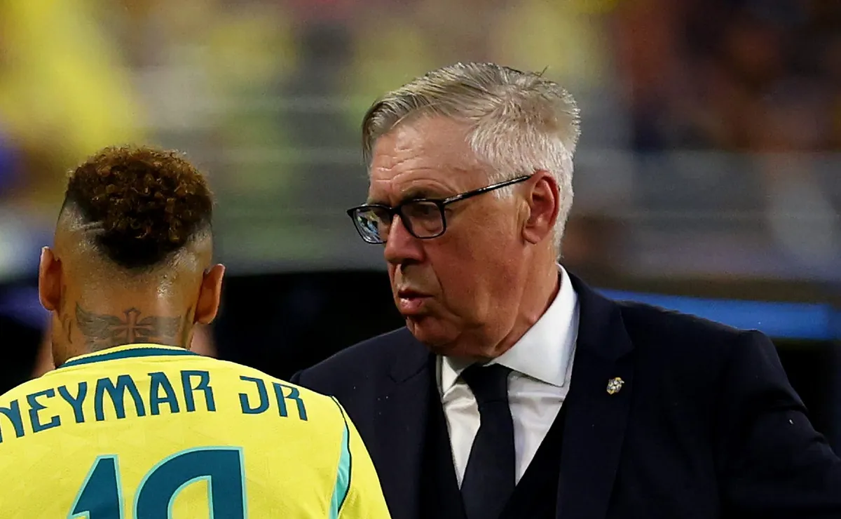 Ancelotti explica motivo de não usar Neymar em Brasil x Japão: “Estávamos esperando a prorrogação”