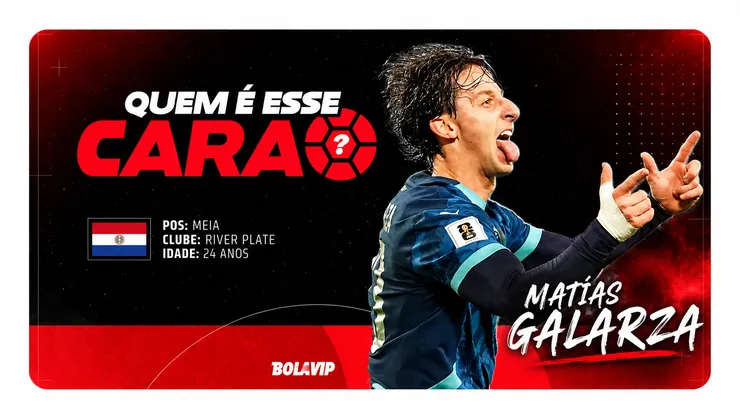 Galarza é destaque no Paraguai. Foto: Raul Sifuentes/Getty Images/Inteligência Artificial com auxílio do Bolavip Brasil.