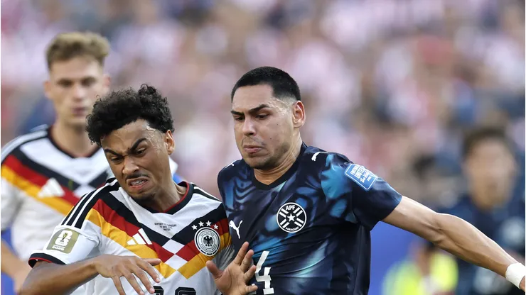 Caballero em ação contra a Alemanha.