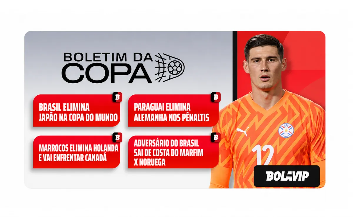 Brasil vence Japão, Paraguai elimina Alemanha e Marrocos supera Holanda na Copa; veja resumos