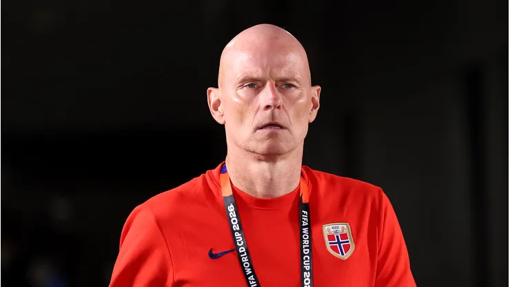 Stale Solbakken técnico da Noruega em partida da Copa do Mundo