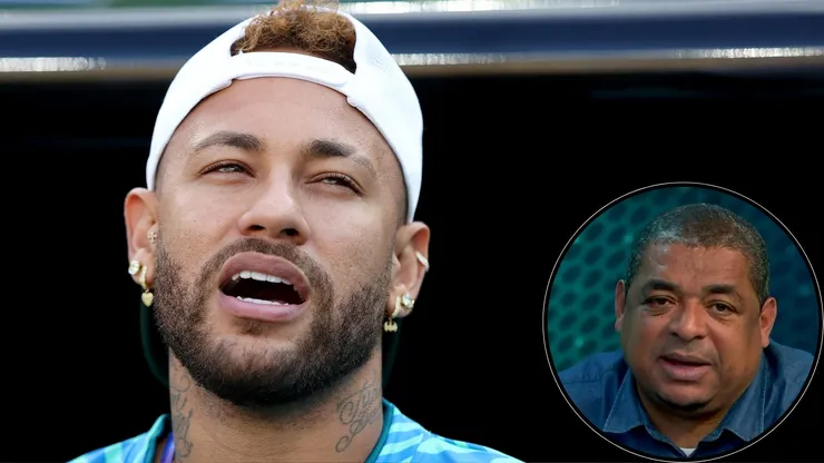 Neymar estaria triste enquanto Brasil se classificava contra Japão, diz Vampeta - Fotos: Dan Mullan/Getty Images e Reprodução/JP