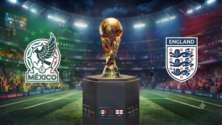 Previsão para México x Inglaterra. Foto: Gerada por IA/Gemini