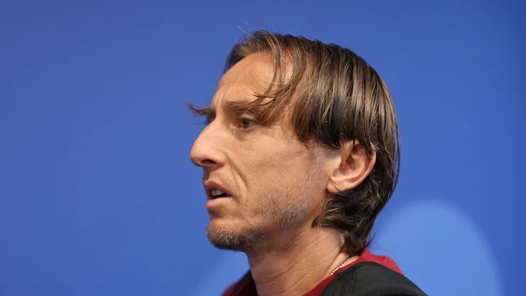 TORONTO, ONTARIO - JULY 02: Luka Modric #10 of Croatia arrives before the FIFA World Cup 2026 Round of 32 match between Portugal and Croatia at Toronto Stadium on July 02, 2026 in Toronto, Ontario. (Photo by Justin Setterfield/Getty Images)