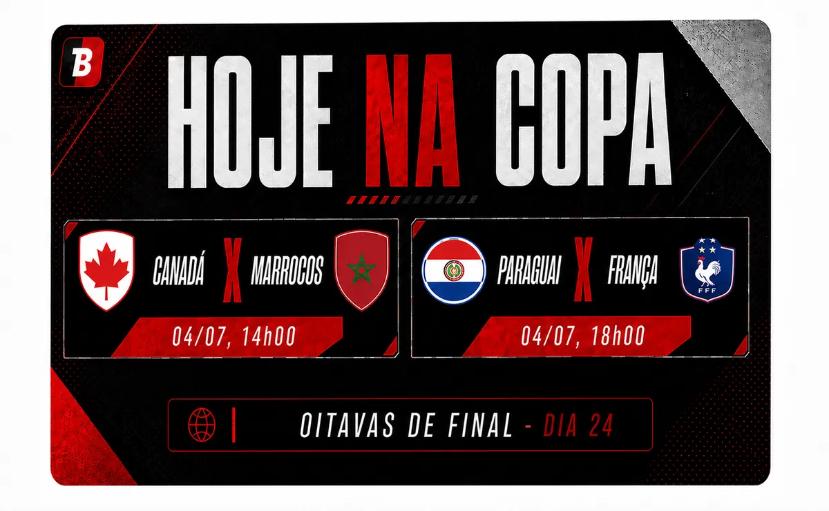 Canadá x Marrocos e Paraguai x França marcam as oitavas da Copa; veja horários e onde assistir ao vivo