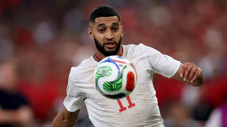Ismael Saibari pela seleção de Marrocos. (Photo by Carl Recine/Getty Images)