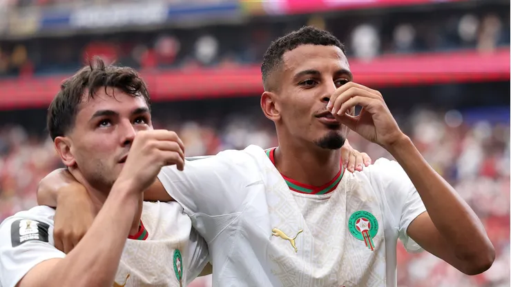 Ounahi durante comemoração do gol diante do Canadá