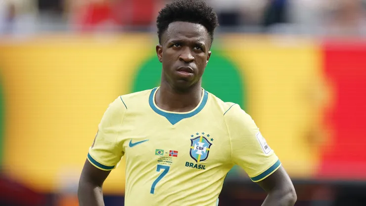 Vinicius Júnior esteve em campo na eliminação do Brasil. Foto: Maurice van Steen/IMAGO/ANP
