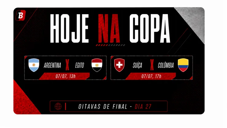 Hoje na Copa tem Argentina e Colômbia em campo