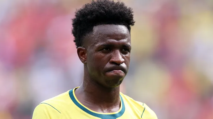 Vinícius Jr durante derrota para a Noruega. Foto: Justin Setterfield/Getty Images