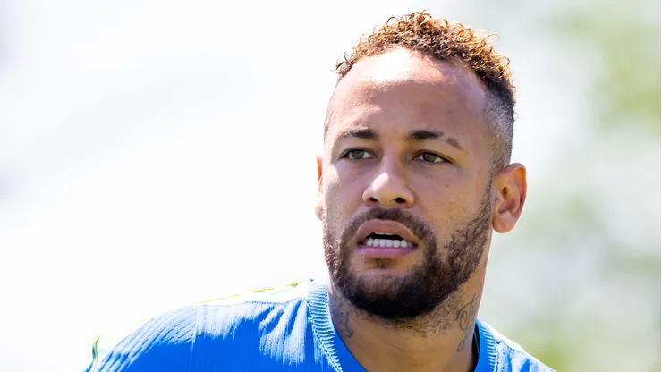 Neymar durante treino em Nova Jersey, nos Estados Unidos.